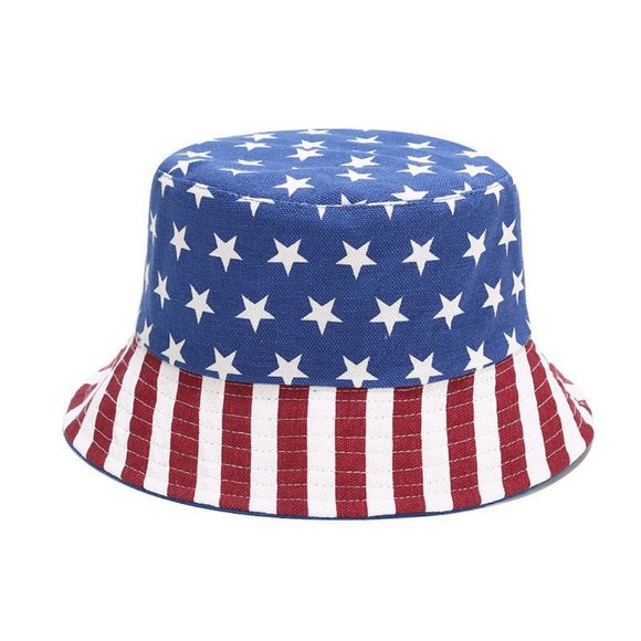 4th of July-Patriotic Bucket Hat American Flag Hat - Picture 3 of 4